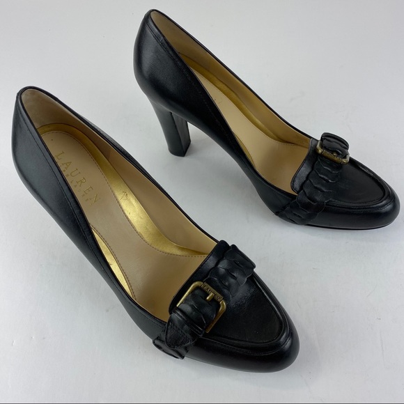 Lauren Ralph Lauren Shoes - Lauren Ralph Lauren Black Heels Leather SZ 9.5 M